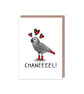 Chanel African Grey Parrot Queen of the Canal Valentine's Day Anniversary Card