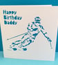 Ski Birthday Card - Skiing - Skier - Greeting Card - Personalised - Image 1