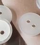 12.5mm 20L matt centre , shiny edge Buttons WHITE - Image 4