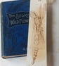 Hand printed fairy folk bookmark with handmade envelope 