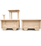 Handmade Wooden Train Planter Set  Rustic Garden Train  Outdoor Wooden Planter - Image 2