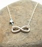 SALE - Infinity necklace, love necklace, Valentines gift, silver necklace - Image 2