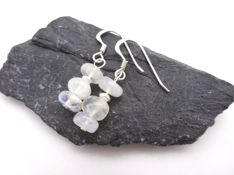 Moonstone gemstone earrings