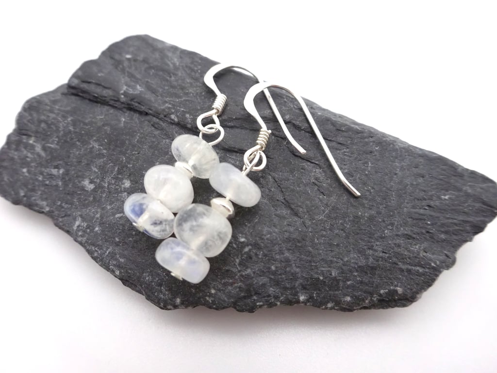 Moonstone gemstone earrings