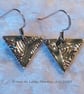 Silver Triangular Earrings - Image 2