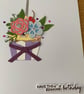 Handmade Cupcake Birthday Card Floral Cupcake & Candle - Image 4