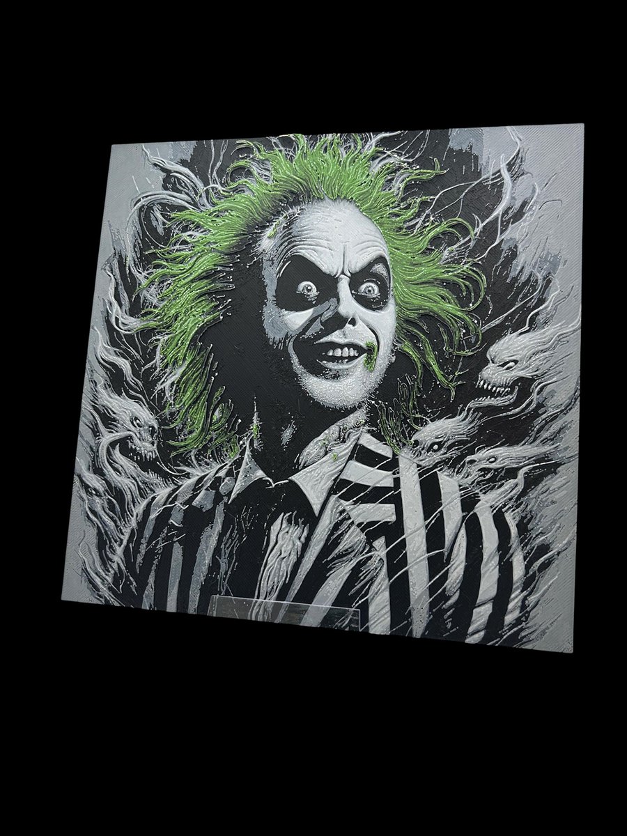 Beetlejuice 3D Printed Fan, Wall Art