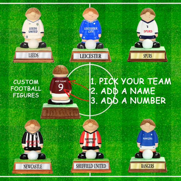 Custom Football Gift - Dad Son Grandad - choose your team, name & number Persona
