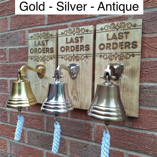 Last Orders Bell - Barware for homebar, bar, pub, mancave. Handmade in the UK