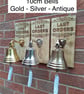 Last Orders Bell - Barware for homebar, bar, pub, mancave. Handmade in the UK