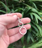 Textured Sterling Silver Open Circle Dangle Earrings  - Image 5