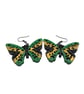 Jamaican flag butterfly earrings,Caribbean jewellery, hand painted resin,Jamaica