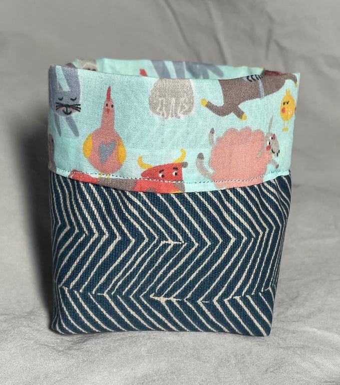 Mini fabric storage tub