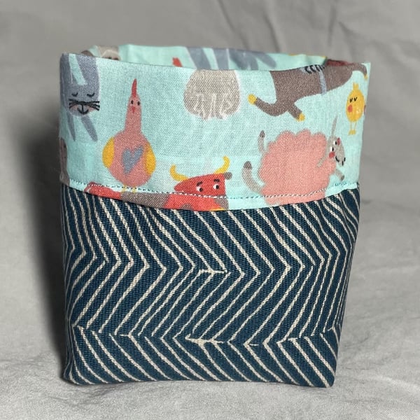 Mini fabric storage tub