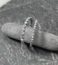 Sterling silver stacking ring hammered beaded wire - Image 2