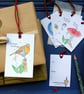 Christmas Bird Gift Tags Set of six - Image 4