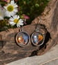 Pressed Flower Resin Earrings, 304 Stainless Steel Hooks, Made in Scotland - Image 3