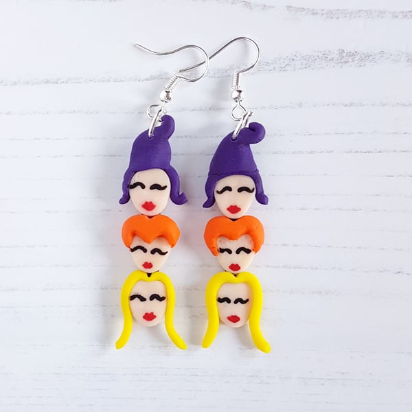 NEW Trio of witches Halloween Earrings