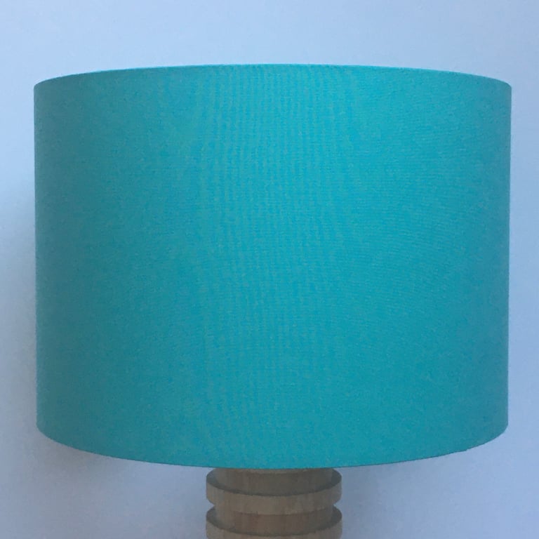 Handmade plain aqua green drum lampshade