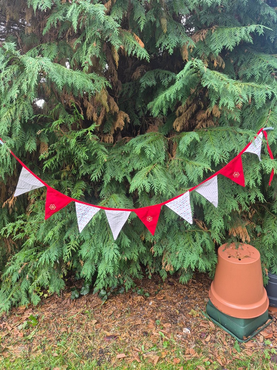Christmas fabric bunting - handmade unique design