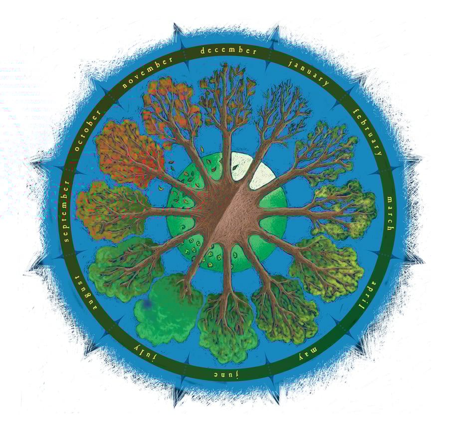 Season Tree. Mounted