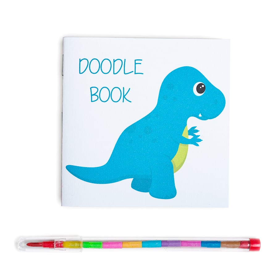Dinosaur Party Favour Mini Doodle Books - pack of 6