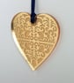 Gold mirrored heart - Image 1
