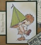 Handmade birthday card - little boy with boat  - Image 2