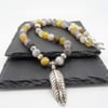 SALE!! was 25 pound now 20 pound Botswana Agate and Karen Silver Necklace