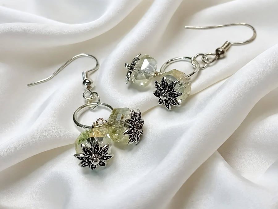 Faceted Glass Crystal Earrings