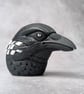 'Hailgrim', a black porcelain crow idol. - Image 9