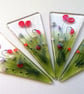 Fused Glass Flower Pot Stake: Hand-Cut Patio Planter Decoration - Image 2