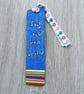 Bookmark, blue, stripe design. - Image 3
