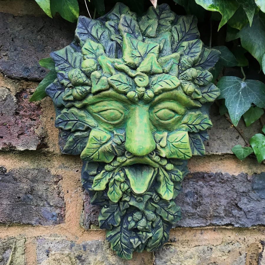 Small Westlake Green Man Plaque plus Free Pocket Green Man