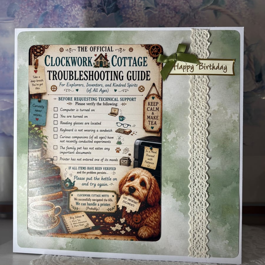 Greeting Card - Whimsical Tech Trouble - C 0019