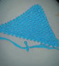 turquoise festival summer hair bandana handmade crochet