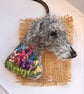 Needle Felted Bedlington Lurcher Brooch - Folksy