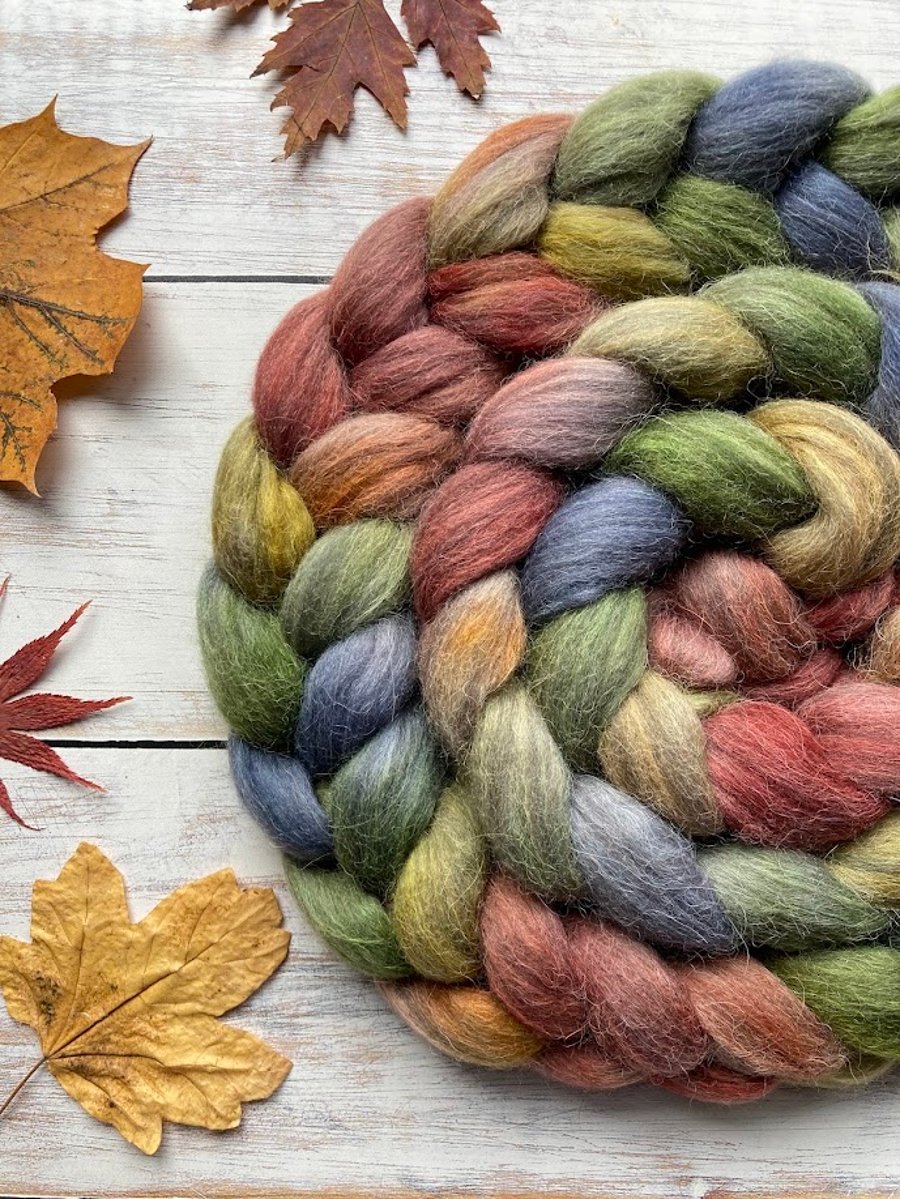 Merino Alpaca grey blend Spinning fibre 100g Hedgerow