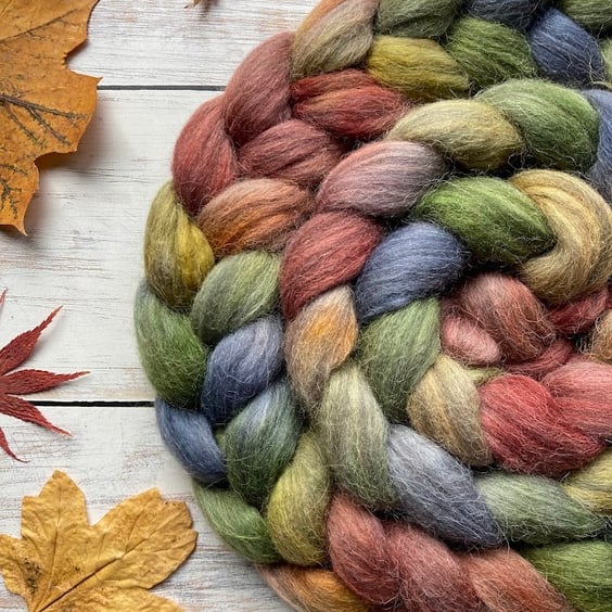 Merino Alpaca grey blend Spinning fibre 100g Hedgerow