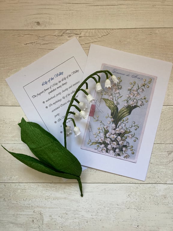 Crepe Paper Lily of the Valley