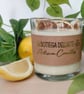 Artisan Sparkling Lemon Soy Wax Candle Glass Jar Botanical Gift