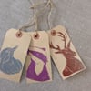 SALE...Hand Printed Gift Tags