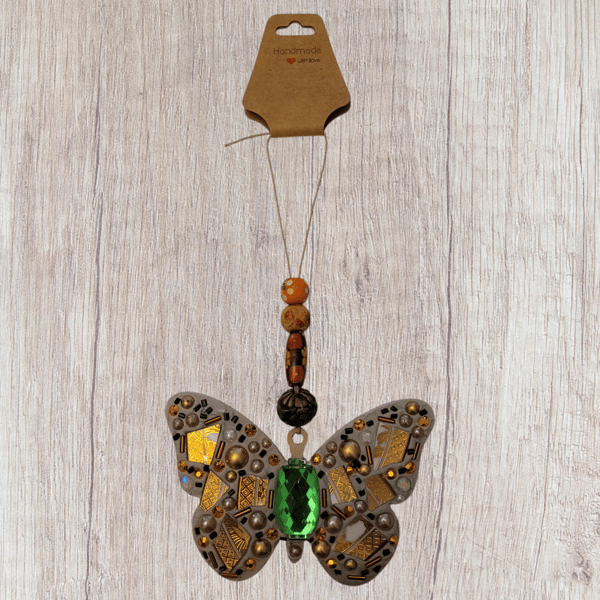 Mosaic Ceramic Hanging Butterfly Decoration