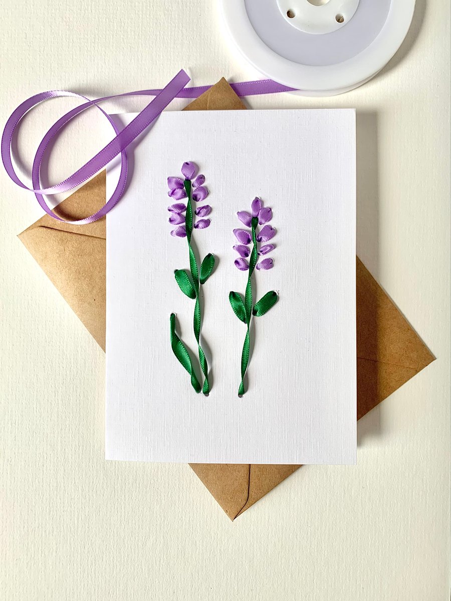 Thank You Lavender Card . Birthday Card 