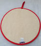 Aga pads hob covers. Red butchers stripe design. Made in England - Image 2