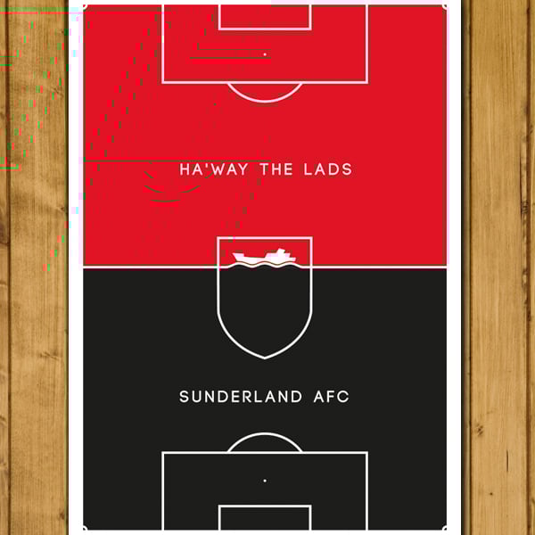 Sunderland AFC - Ha’way the lads - Pitch Perfect Poster - Various Sizes