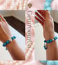 Natural birthstone bracelet with Pearl accent. Personalised birthday gift.