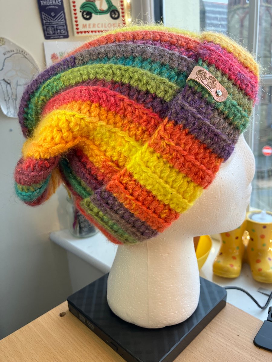 "Holiday Vibes" crochet schlump beanie