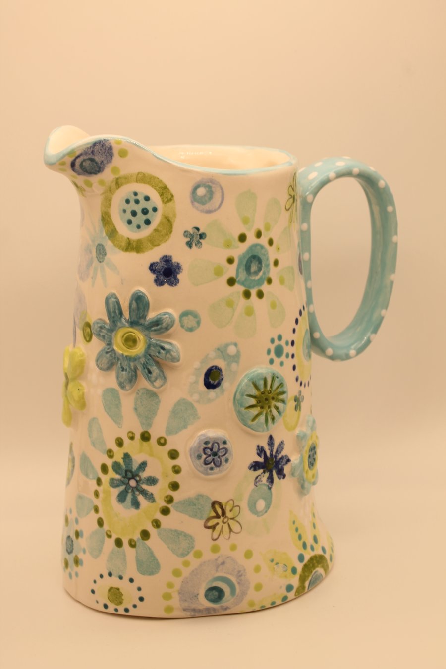 Tall Retro Floral Jug