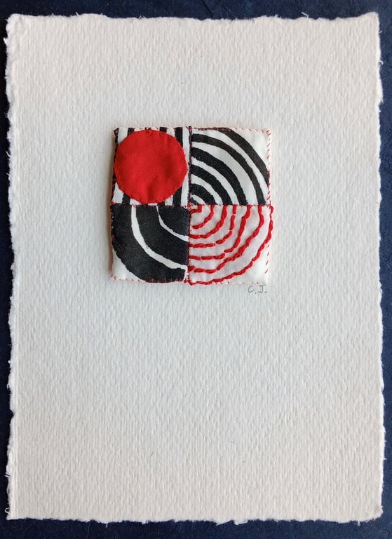 No 7 Miniature Textile Art Quilt